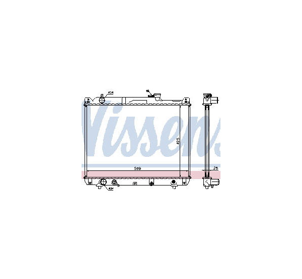 01-04 G.VITARA +XL7 РАДИАТОР ОХЛАЖДЕН AT 2.7 (2 ряд) (NISSENS) (AVA) (SZGVT01-912)