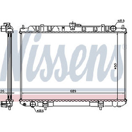 01- X-TRAIL РАДИАТОР ОХЛАЖДЕН 2.2 (дизель) (NISSENS) (AVA) (NNXTR01-910)