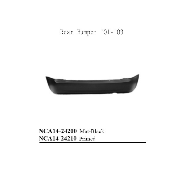 MAZDA 323 99-03 Бампер задний 01-03